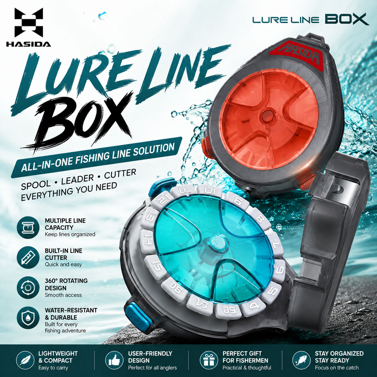HASIDA Fishing Line Box with C - Leader Line 评论和价格