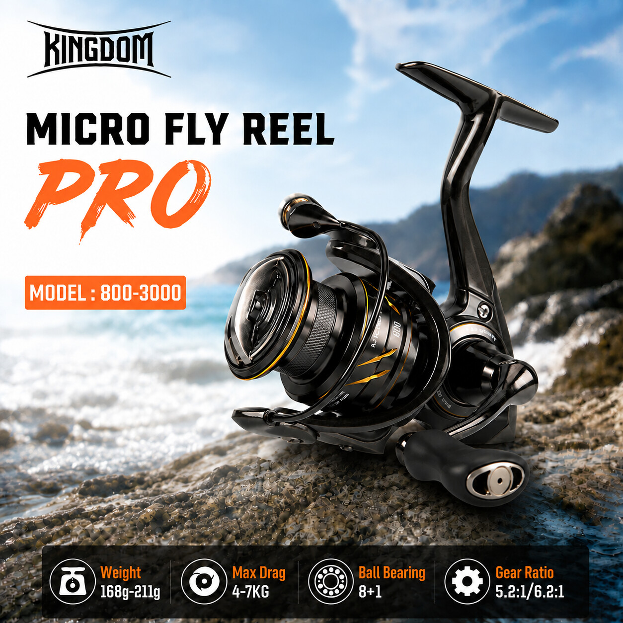 Kingdom Micro Fly Pro Fishing  - Kastking Reel Zephyr 评论和价格